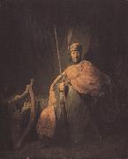 REMBRANDT Harmenszoon van Rijn David playing the Harp for aul (mk330 Sweden oil painting artist
